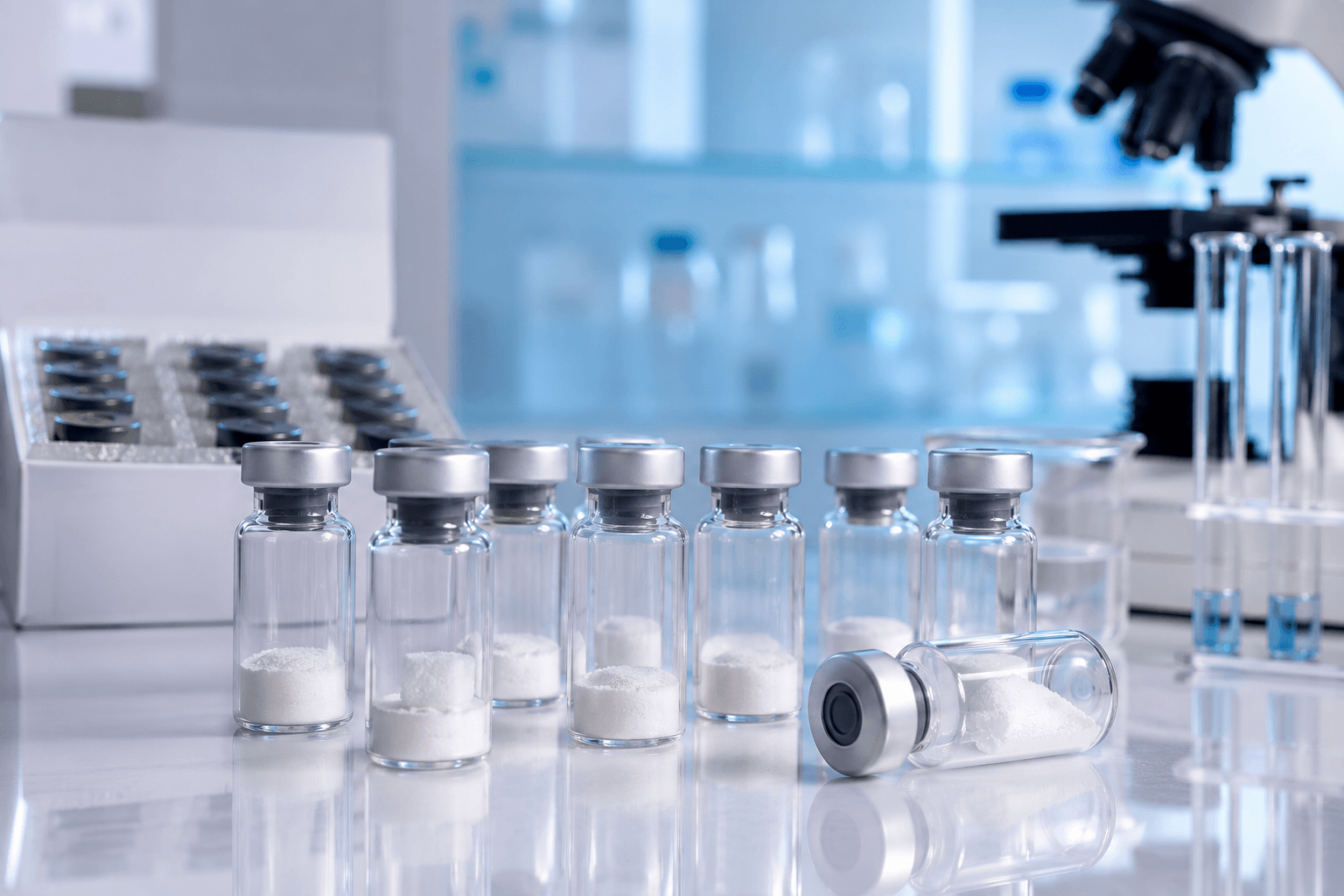 Lyophilised Research Peptide Vials